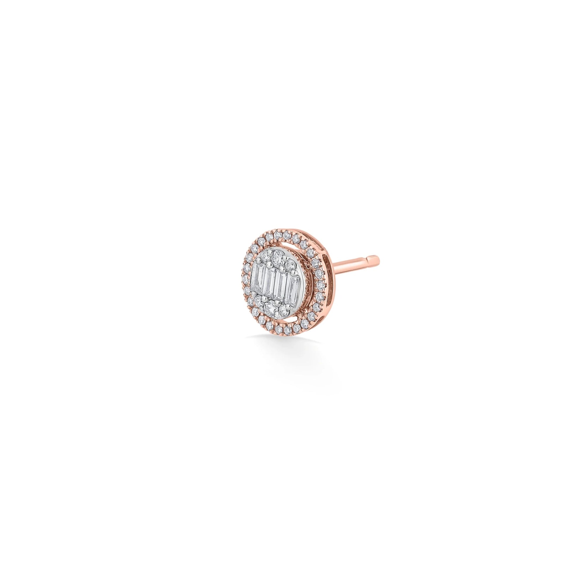 Signature Medium Round Pave Solitaire Earrings - Zen Diamond India