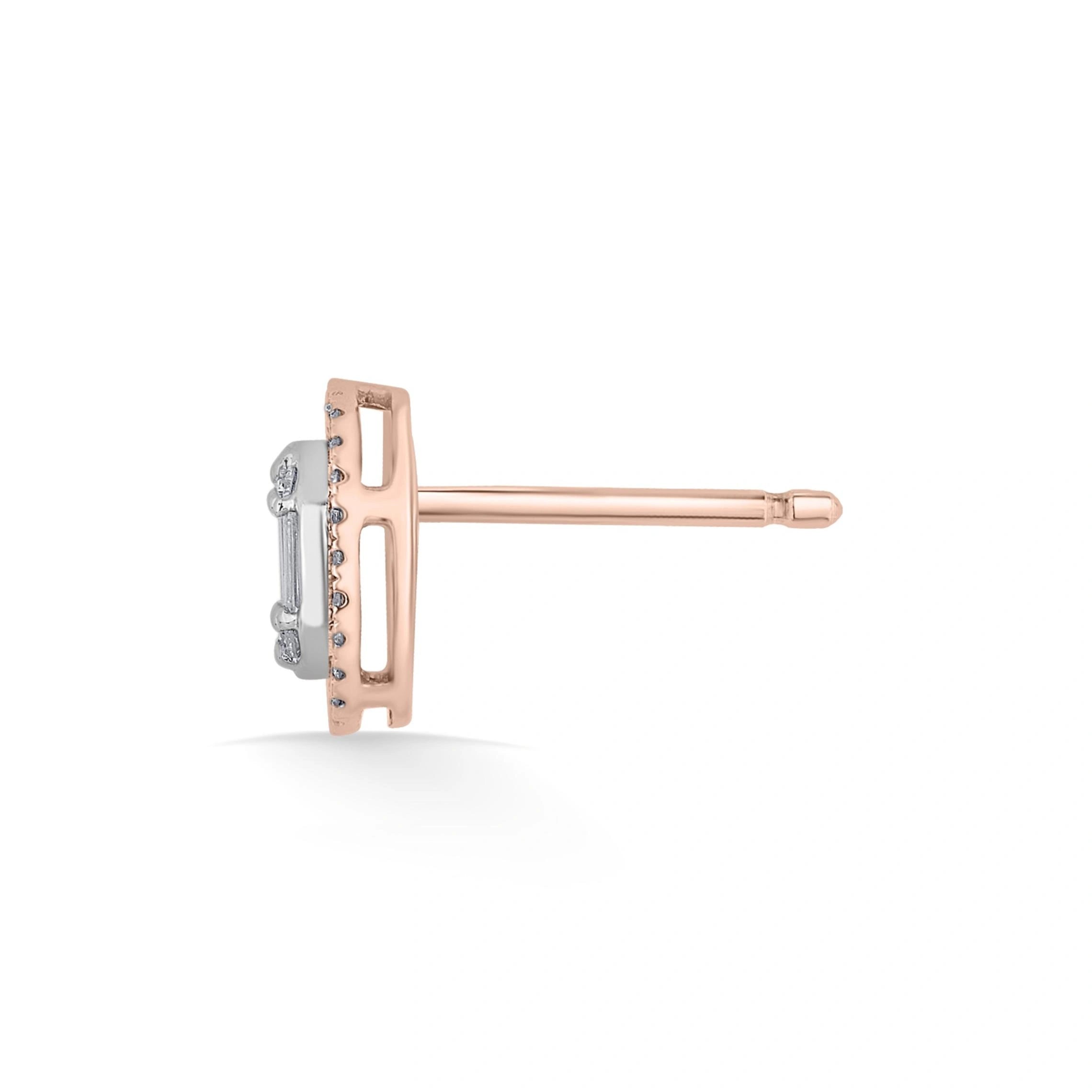 Signature Medium Round Pave Solitaire Earrings - Zen Diamond India