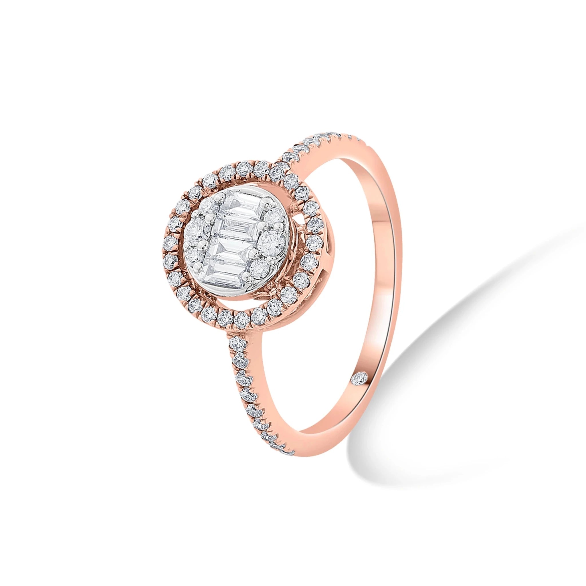 Signature Medium Round Pave Solitaire Ring - Zen Diamond India