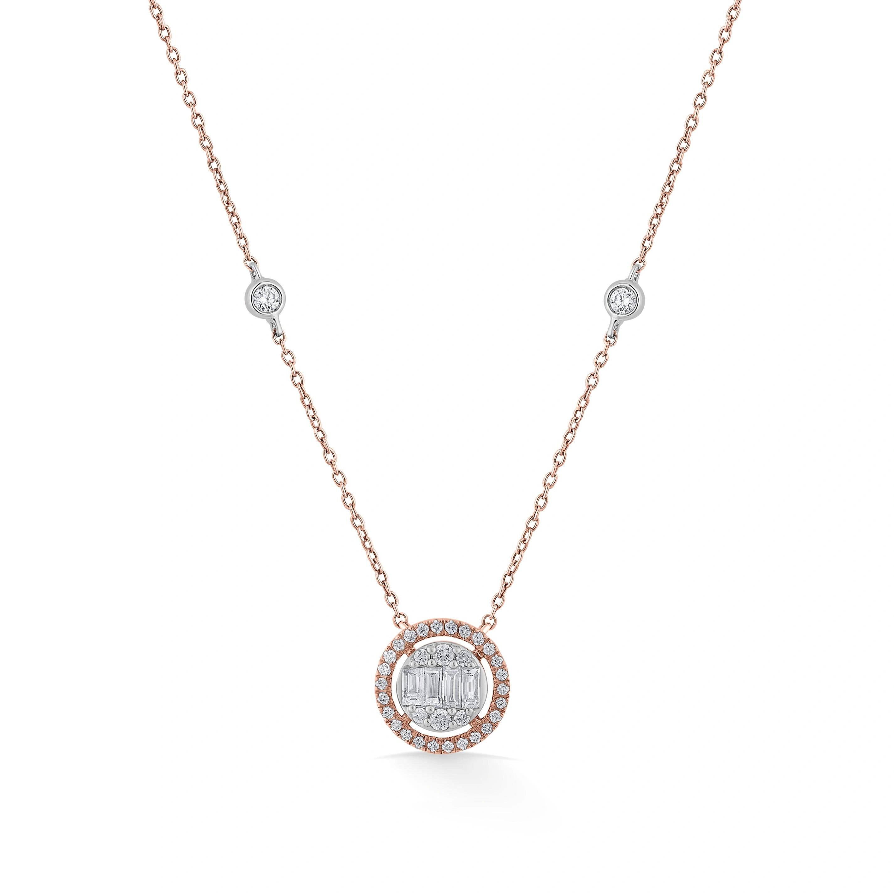 Signature Medium Round Pave Solitaire Pendant - Zen Diamond India