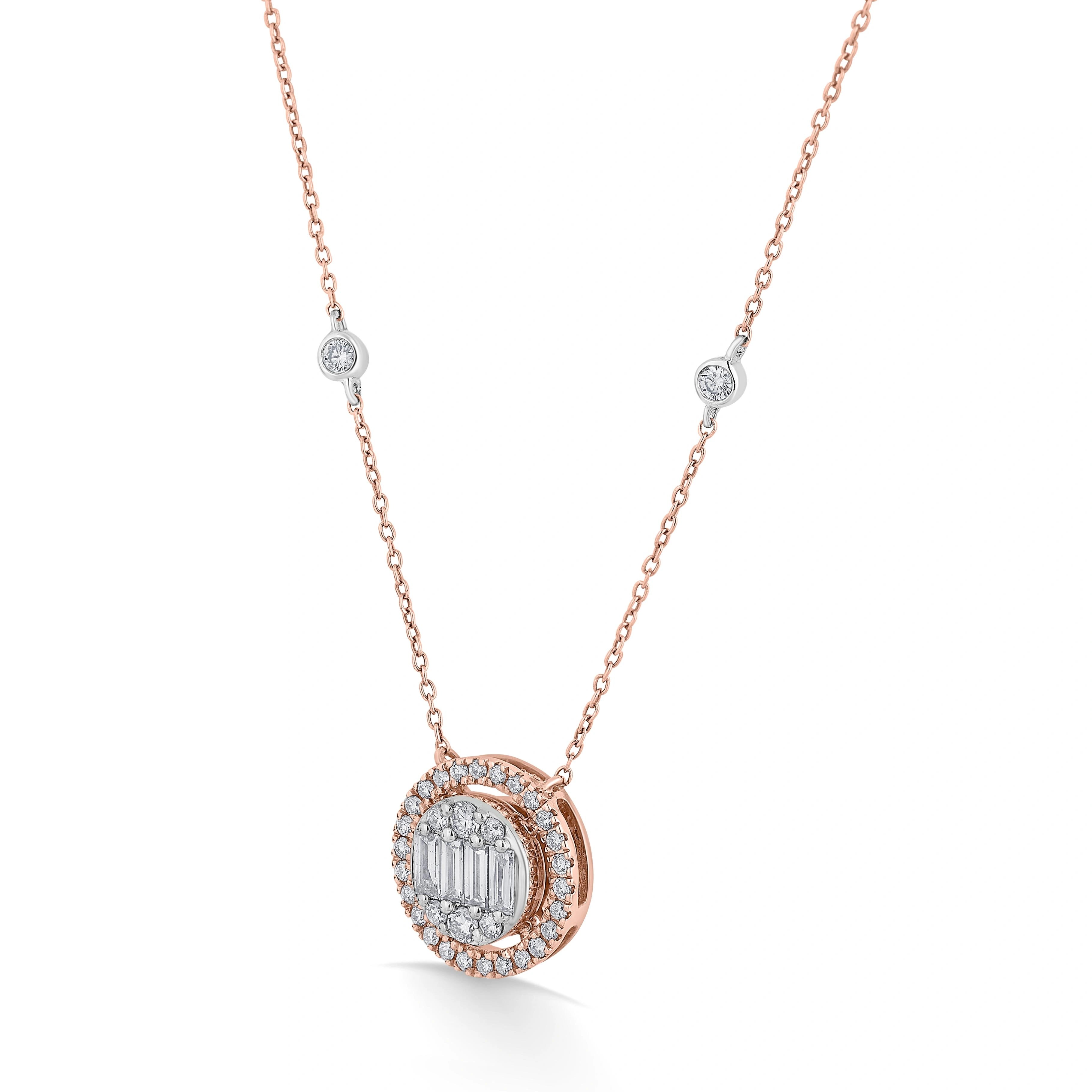 Signature Medium Round Pave Solitaire Pendant - Zen Diamond India