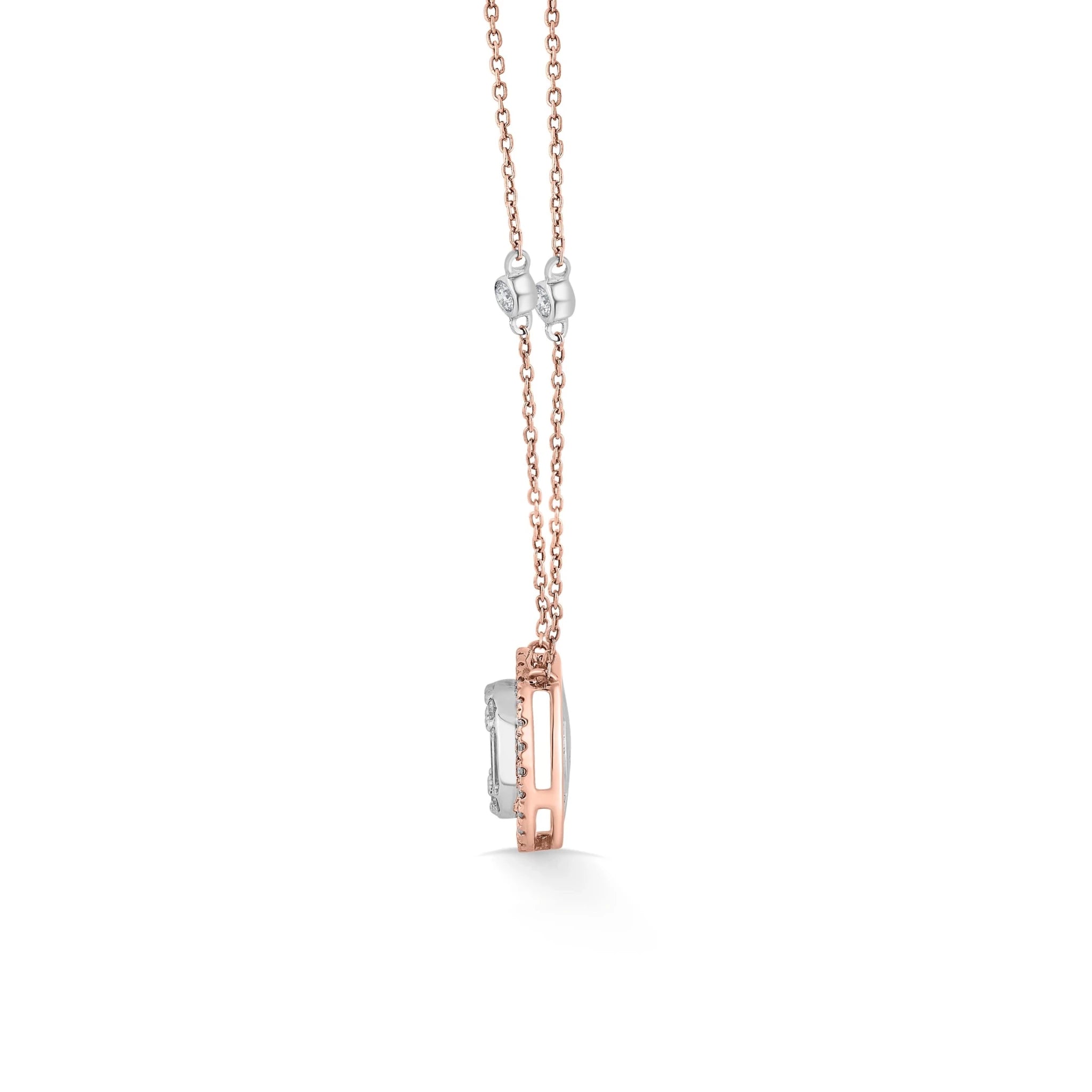 Signature Medium Round Pave Solitaire Pendant - Zen Diamond India