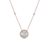 Signature Medium Round Pave Solitaire Pendant - Zen Diamond India