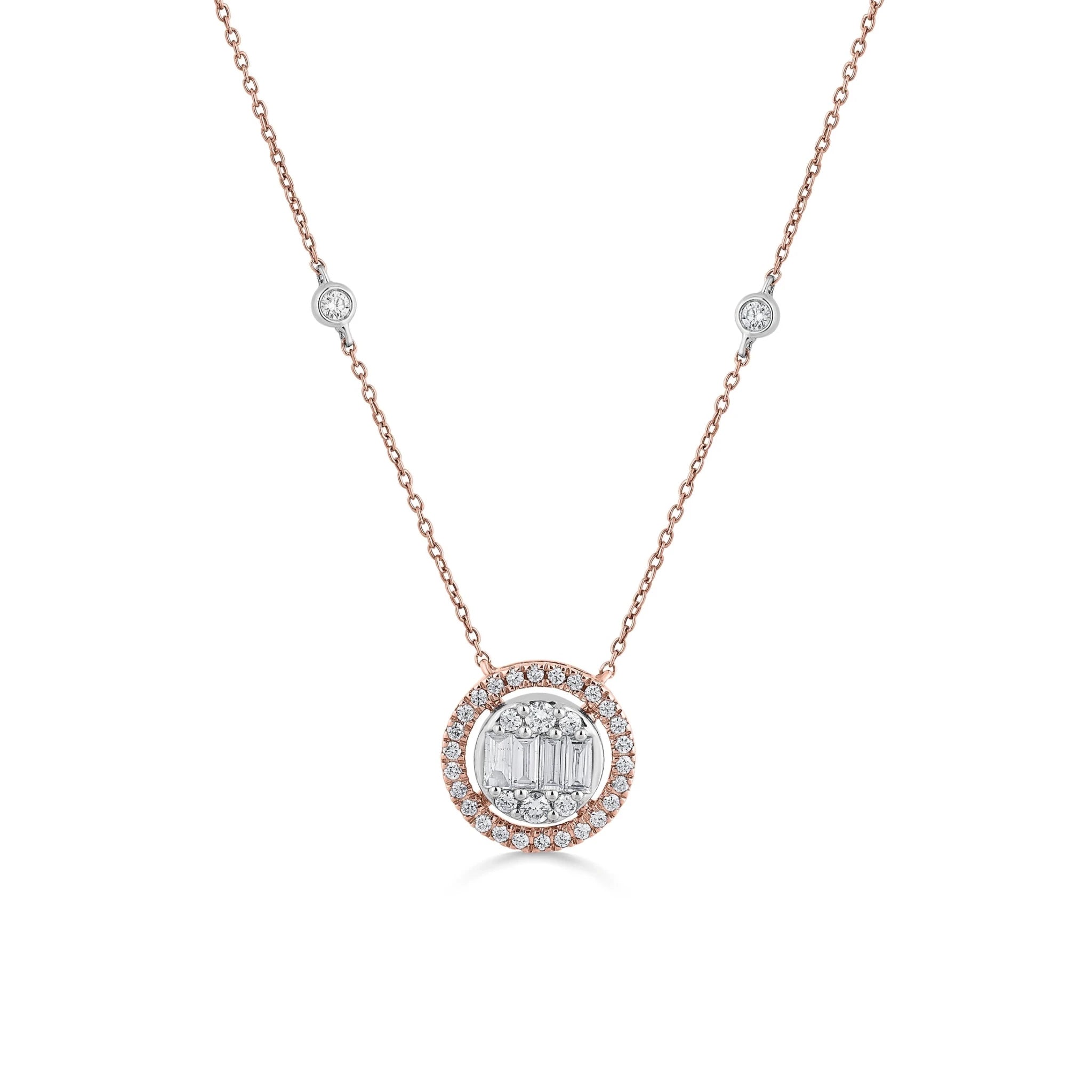 Signature Medium Round Pave Solitaire Pendant - Zen Diamond India