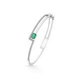 Toren Emerald Glow Curve Bracelet