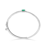 Toren Emerald Glow Curve Bracelet