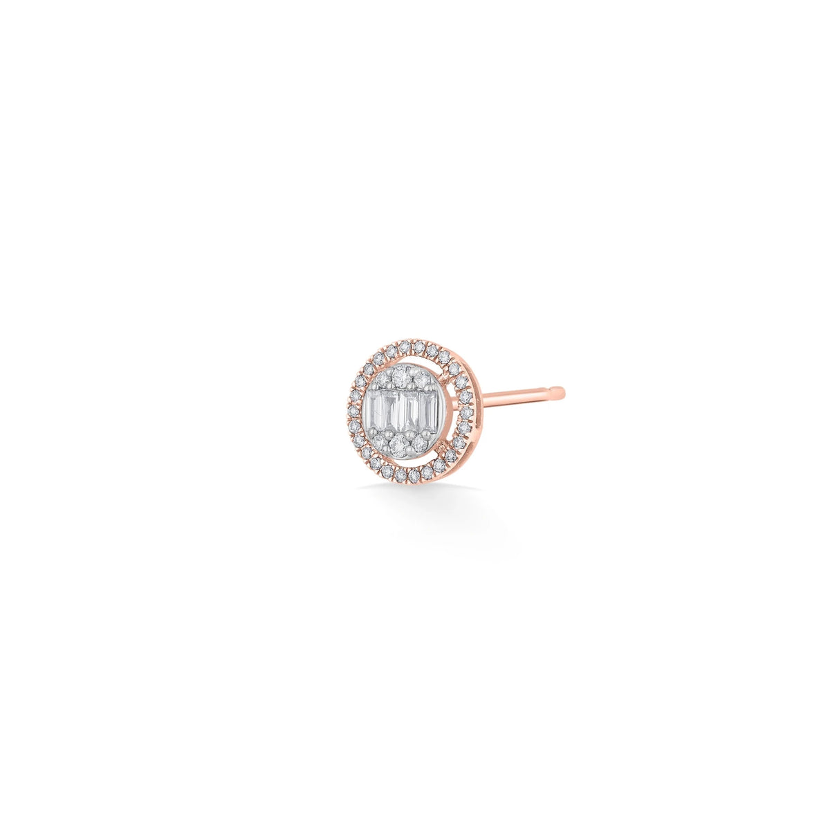 Signature Large Round Pave Solitaire Earrings - Zen Diamond India