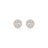 Signature Large Round Pave Solitaire Earrings - Zen Diamond India