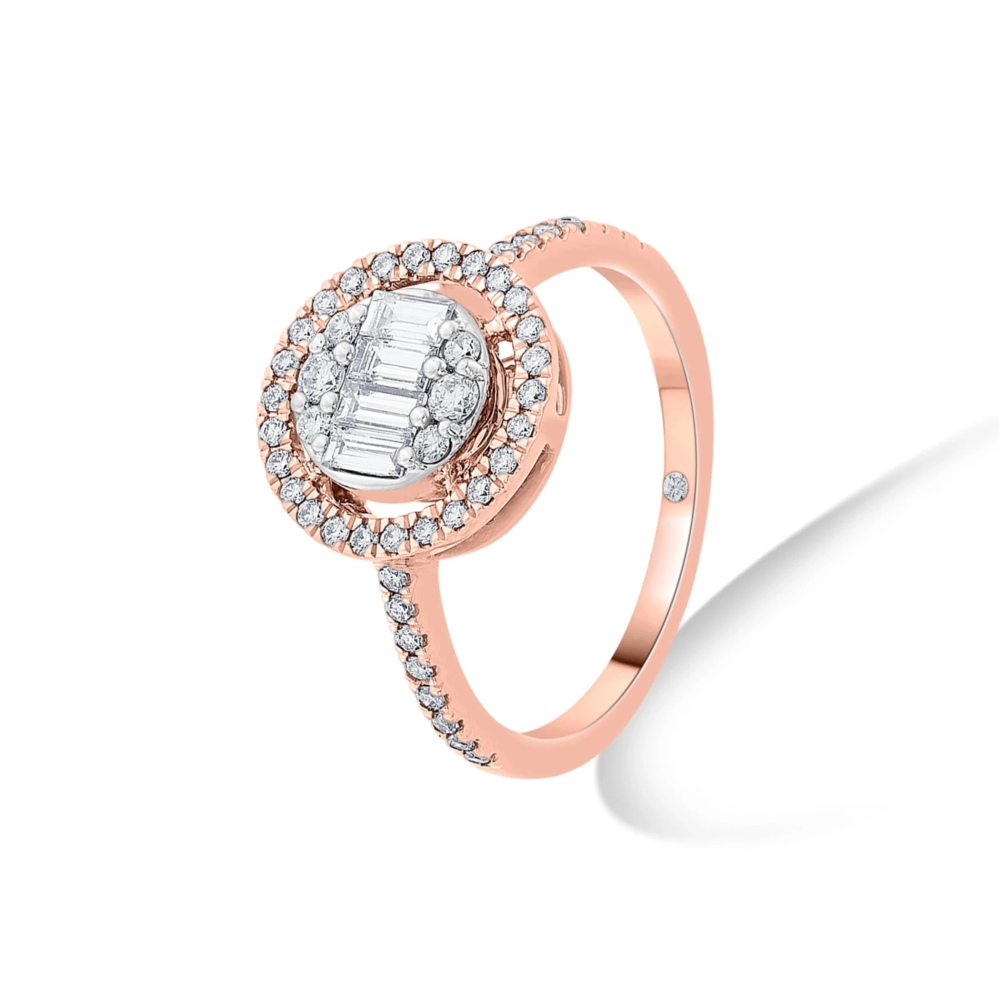 Signature Large Round Pave Solitaire Ring - Zen Diamond India