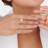 Signature Large Round Pave Solitaire Ring