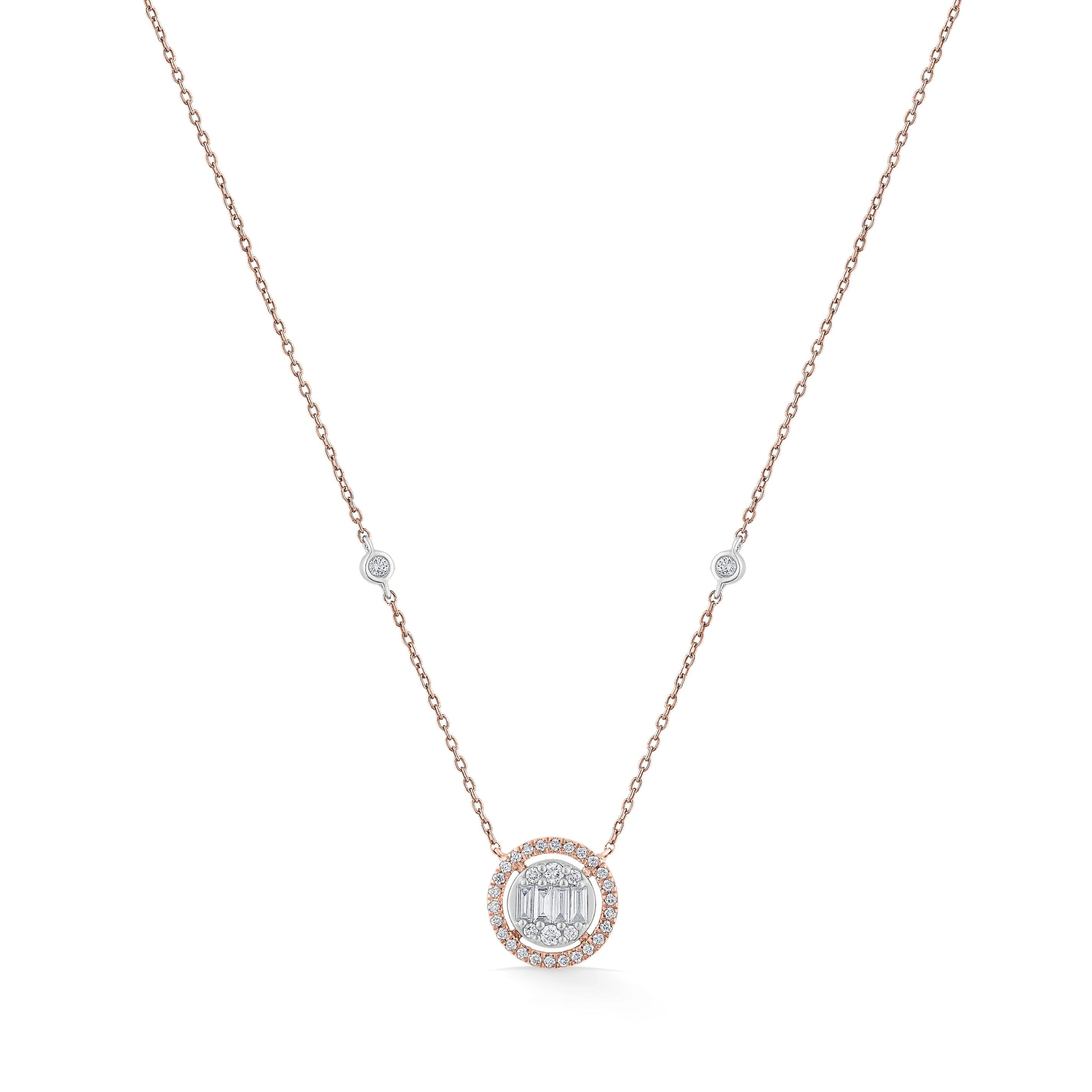 Signature Large Round Pave Solitaire Pendant - Zen Diamond India