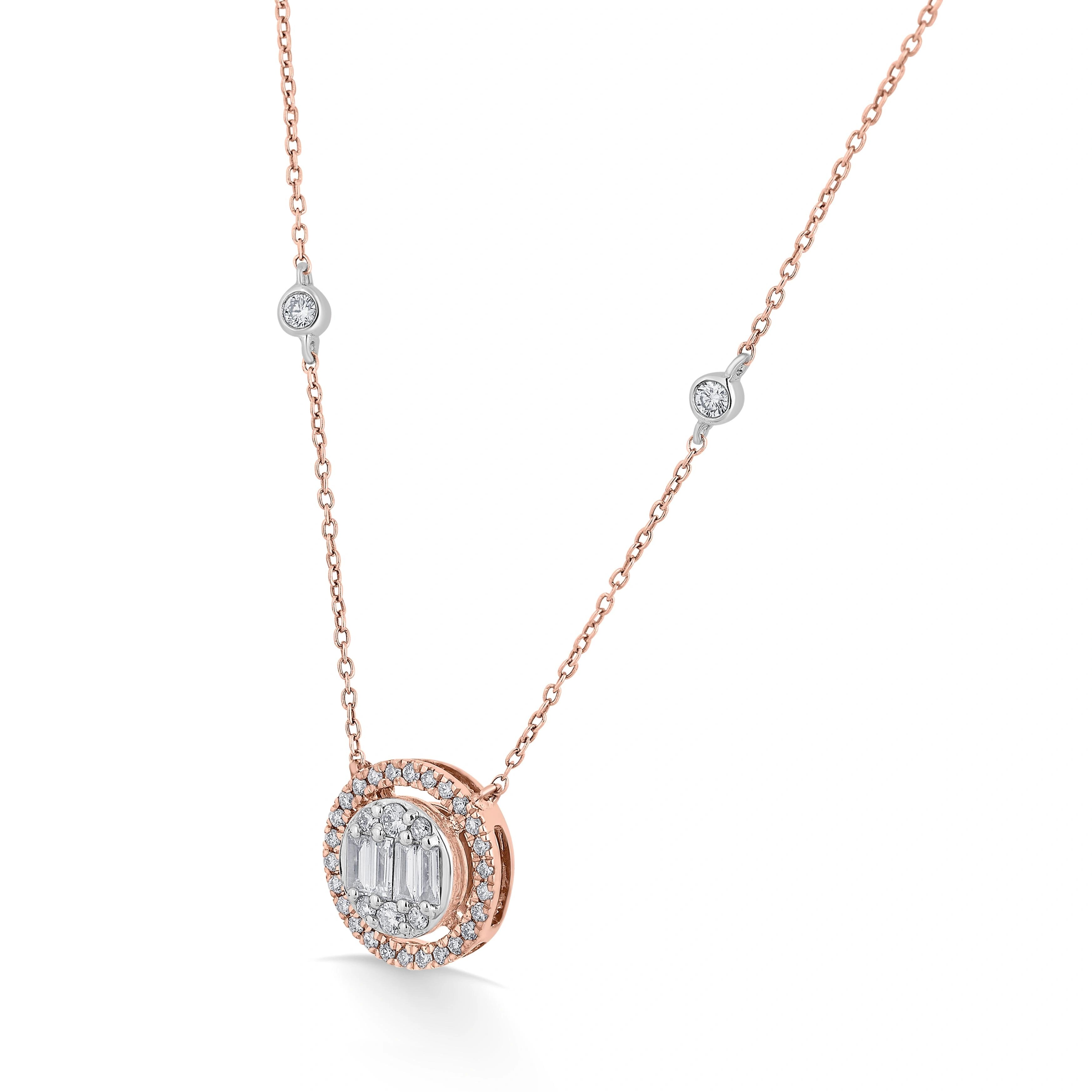 Signature Large Round Pave Solitaire Pendant - Zen Diamond India