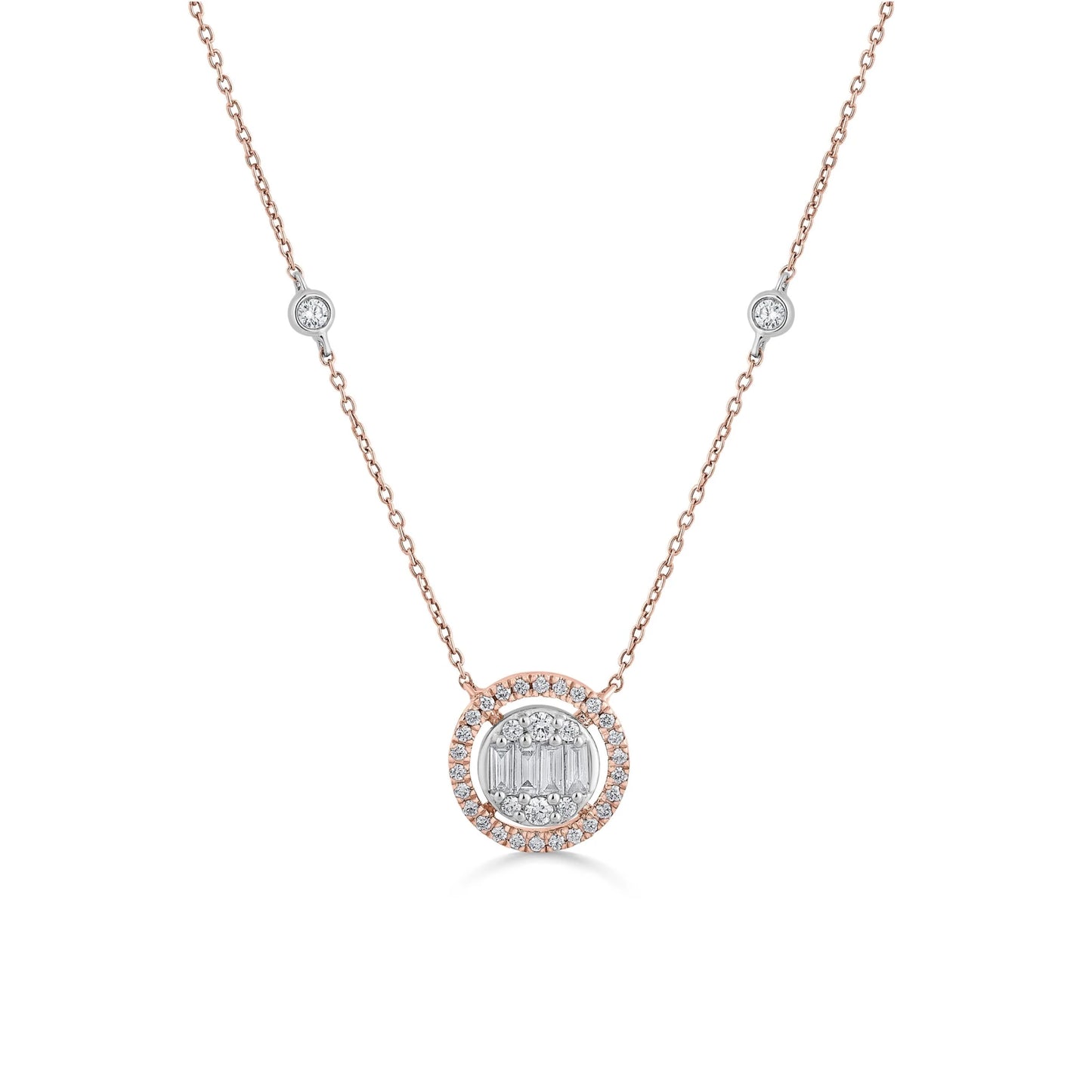 Signature Large Round Pave Solitaire Pendant - Zen Diamond India