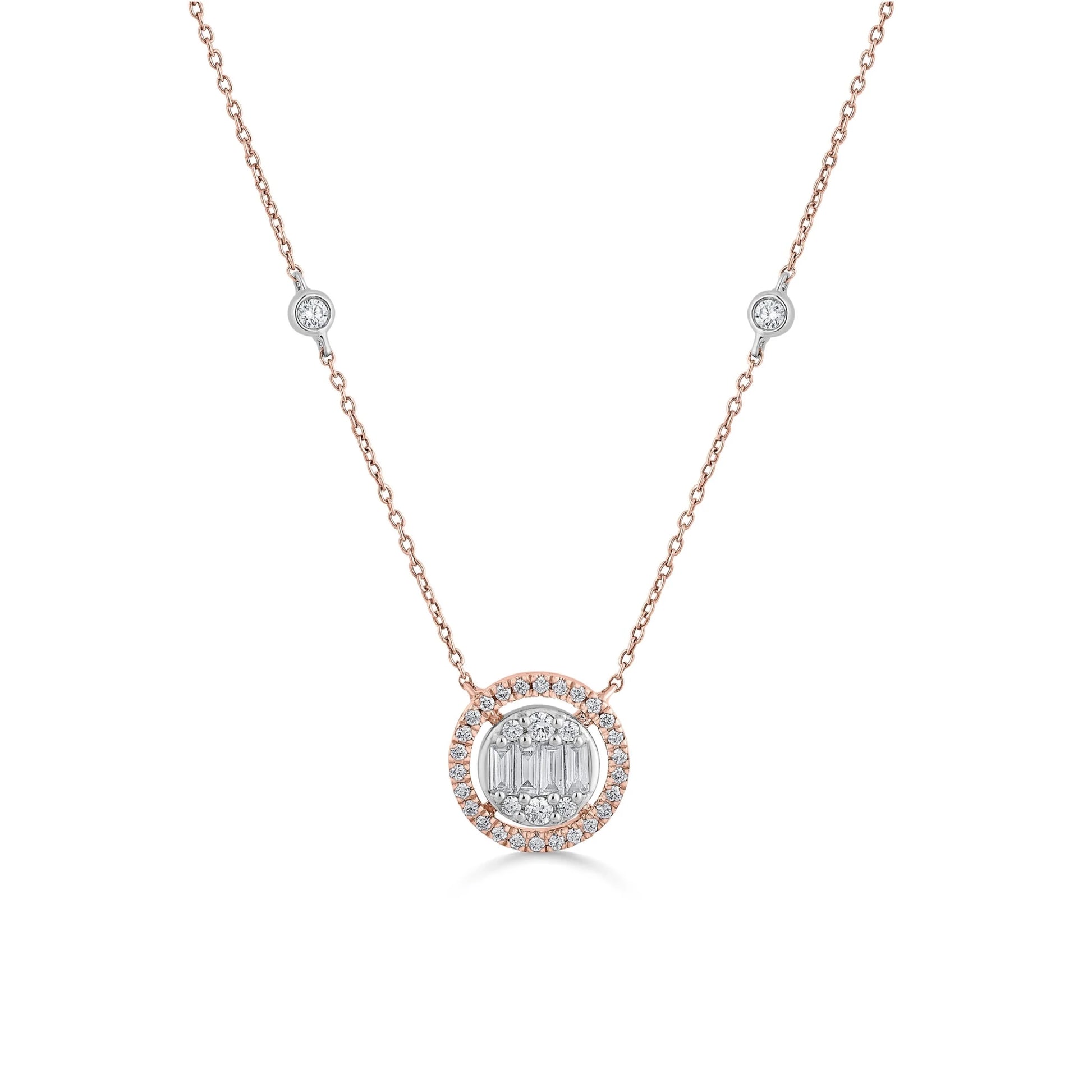 Signature Large Round Pave Solitaire Pendant - Zen Diamond India