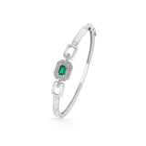 Toren Emerald Link Halo Bracelet