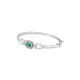 Toren Emerald Link Halo Bracelet