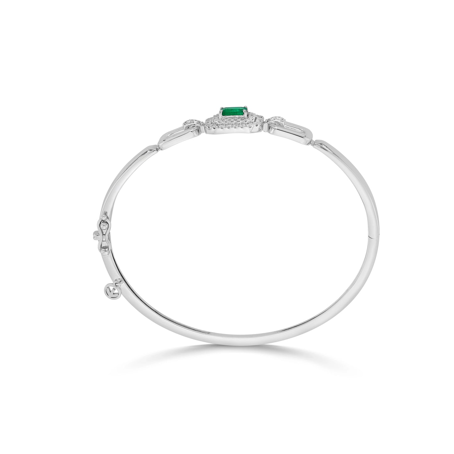Toren Emerald Link Halo Bracelet