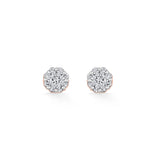 Deck Up Extra Small Round Cluster Studs - Zen Diamond India