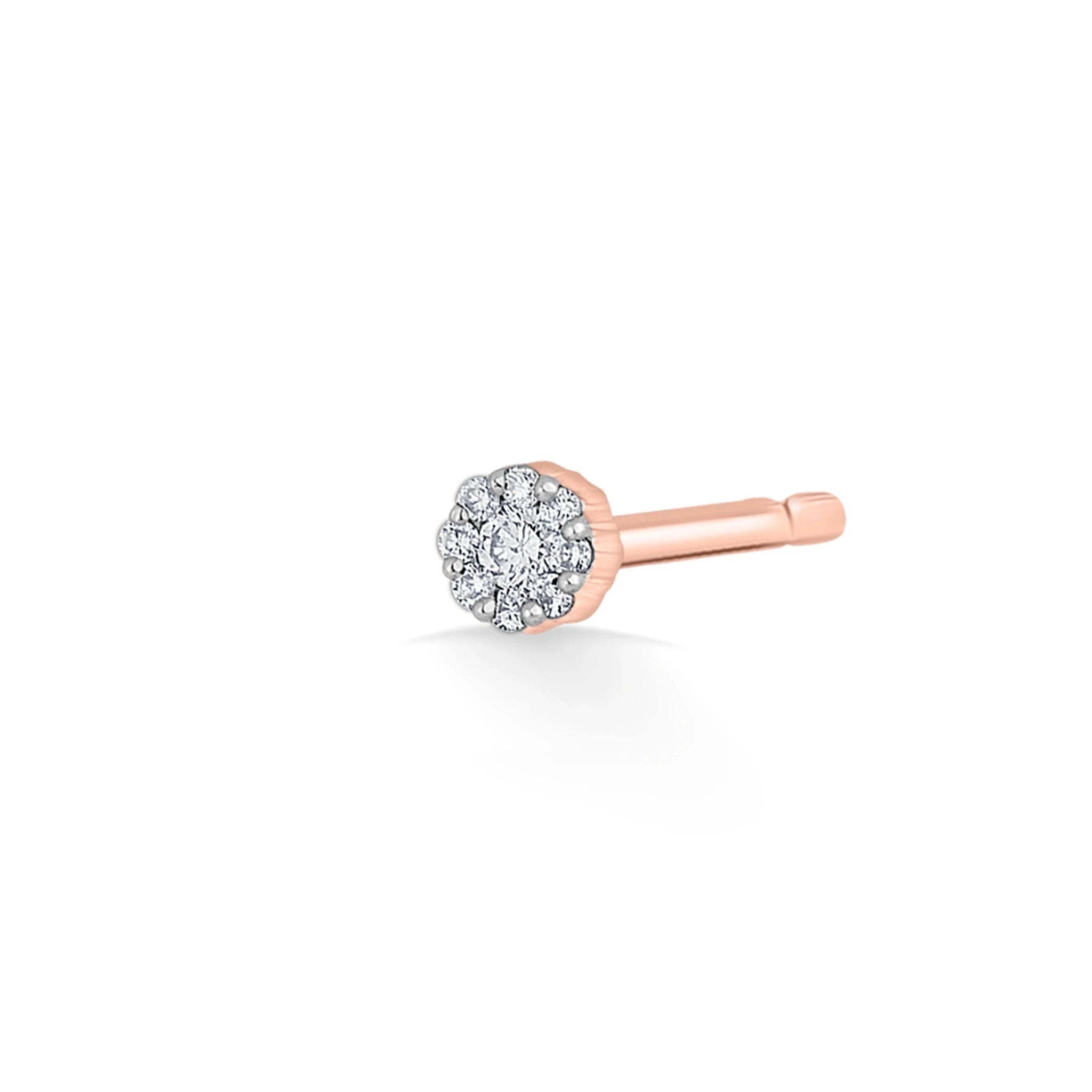 Deck Up Extra Small Round Cluster Studs - Zen Diamond India