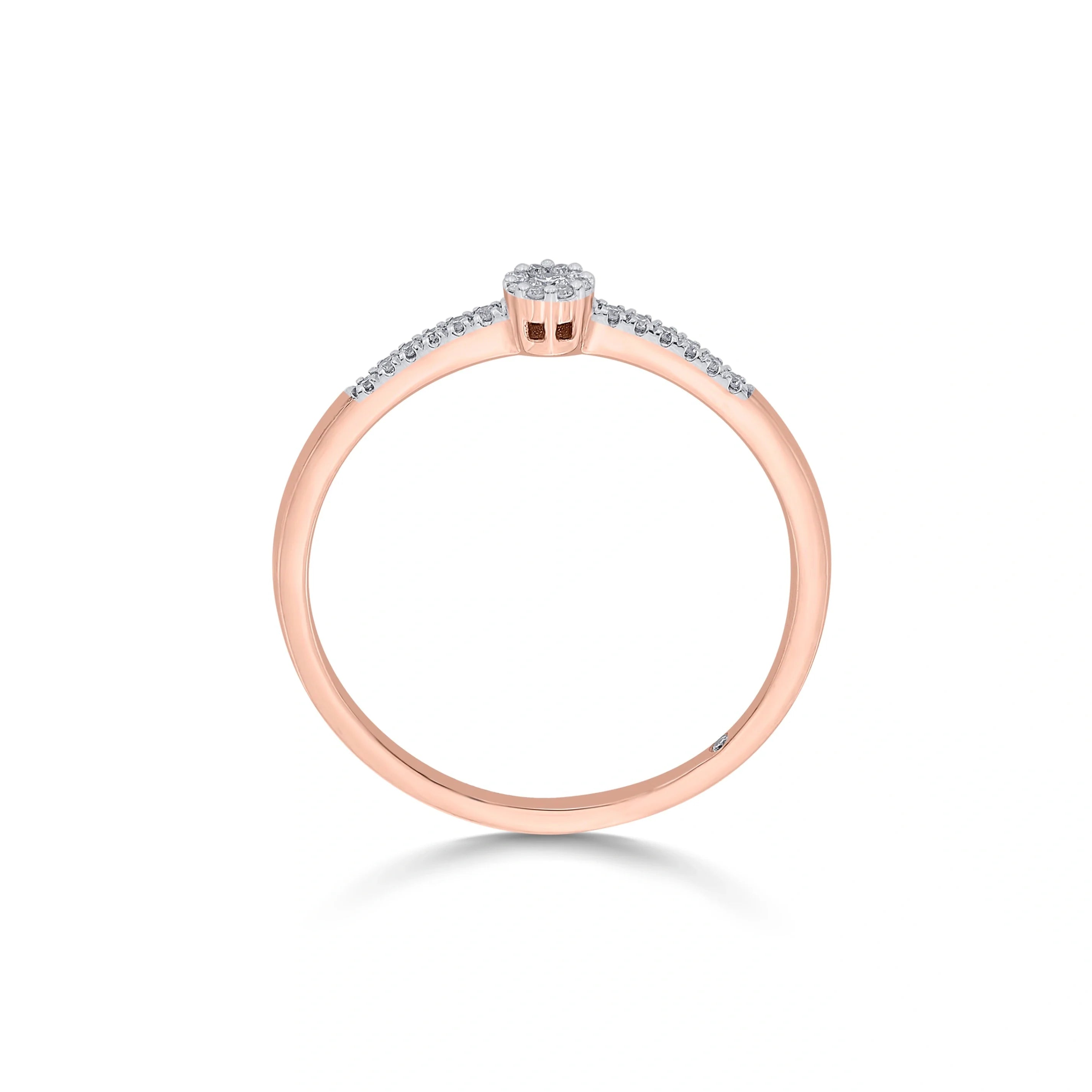 Deck Up Extra Small Round Cluster Ring - Zen Diamond India