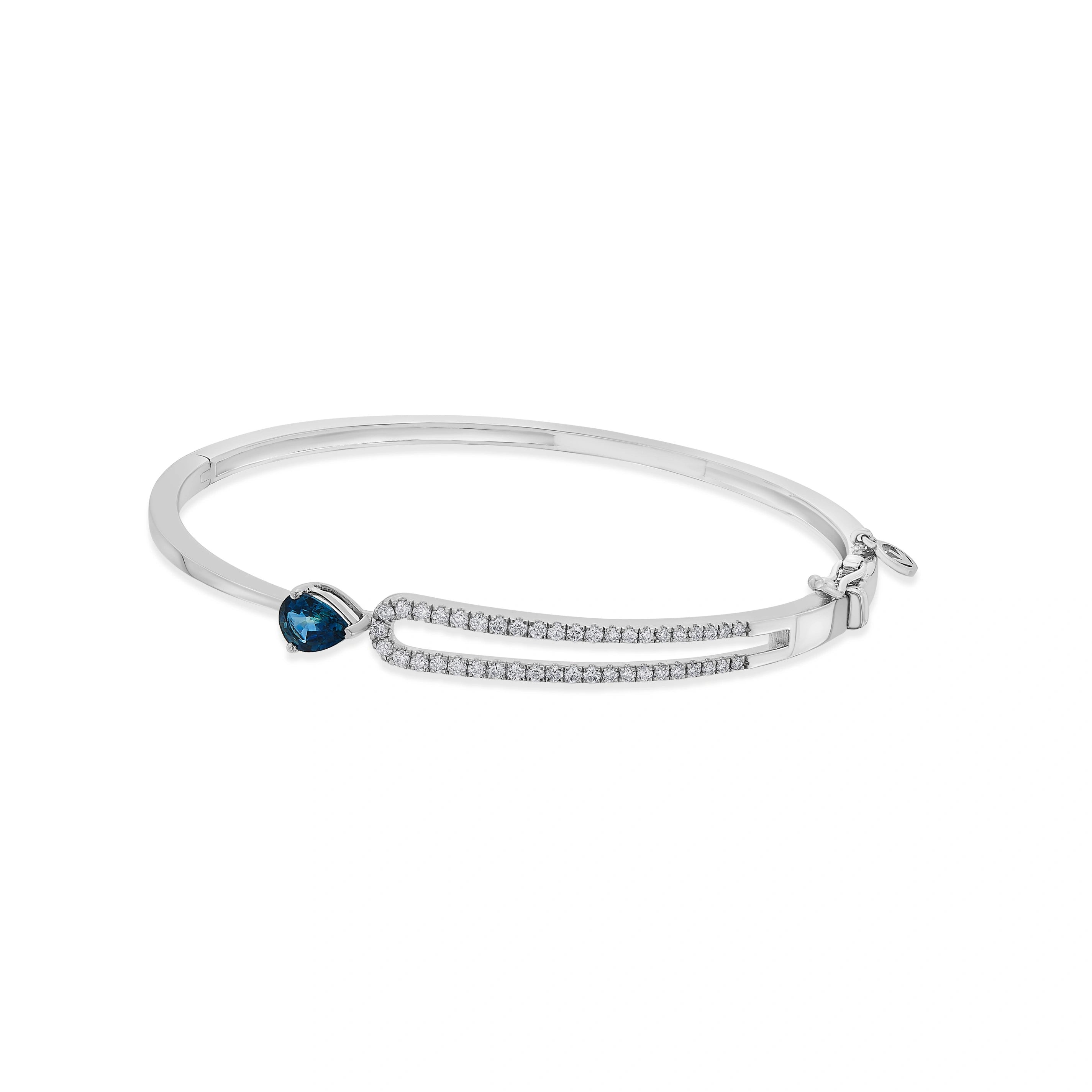 Toren Tear Drop Sapphire Stream Bracelet - Zen Diamond India