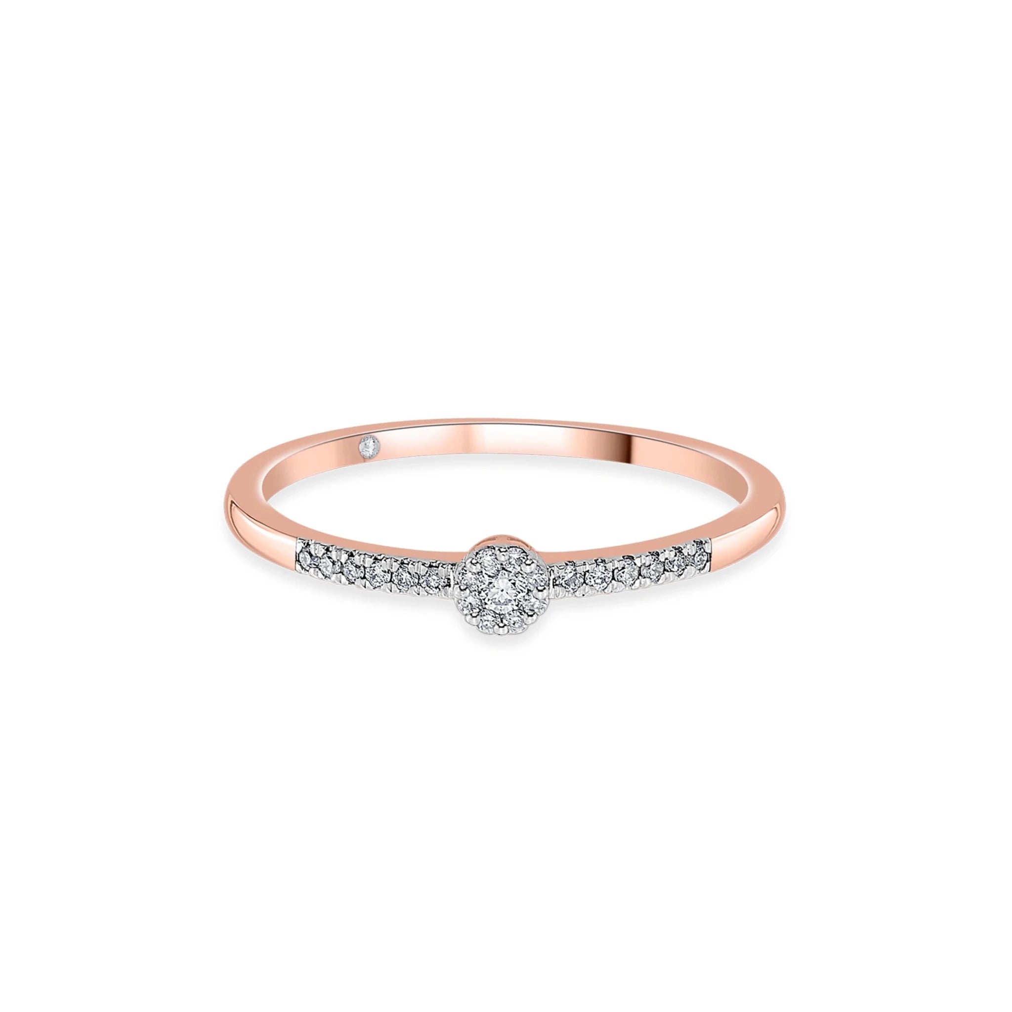 Celestial Halo Whisper Ring - Zen Diamond India