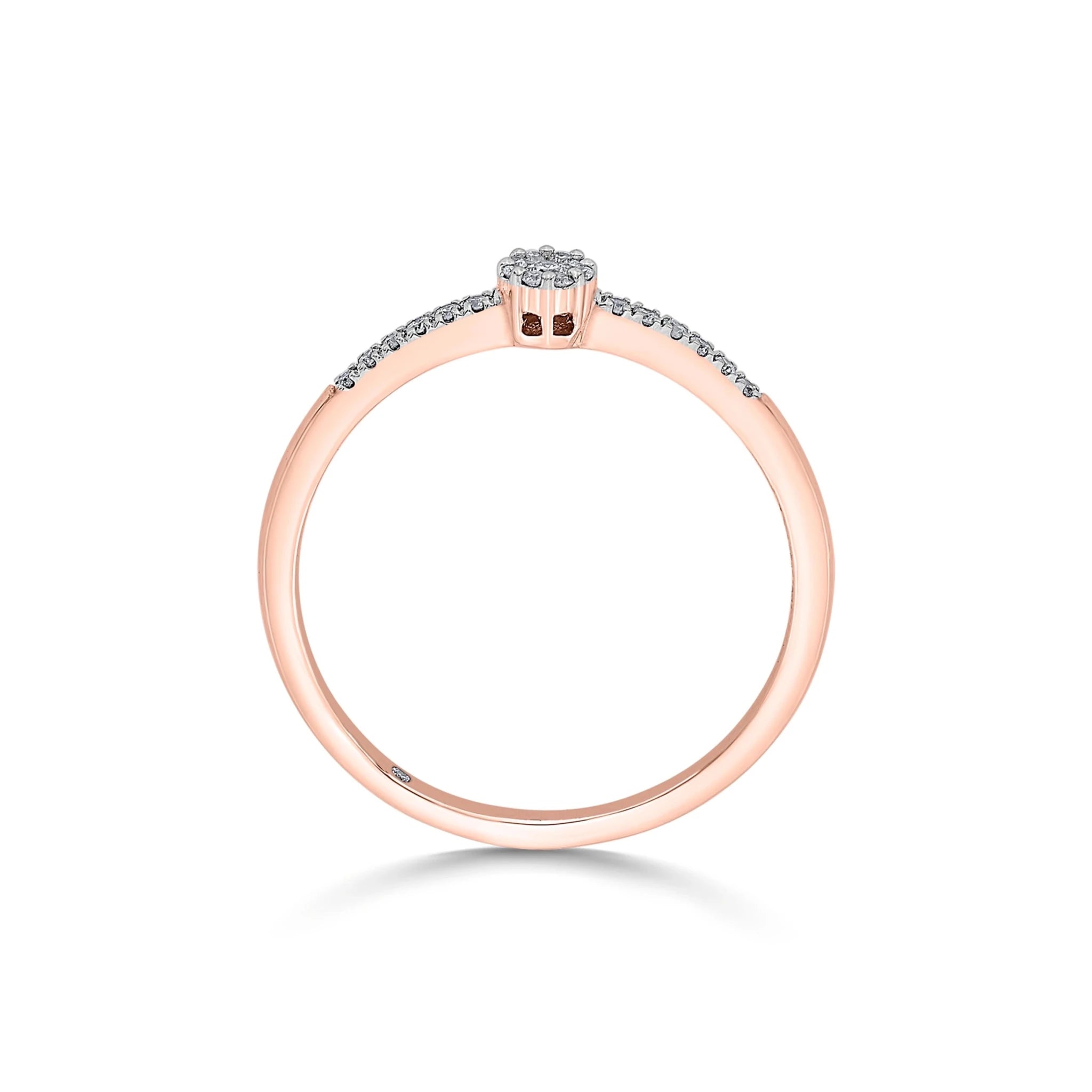 Celestial Halo Whisper Ring - Zen Diamond India