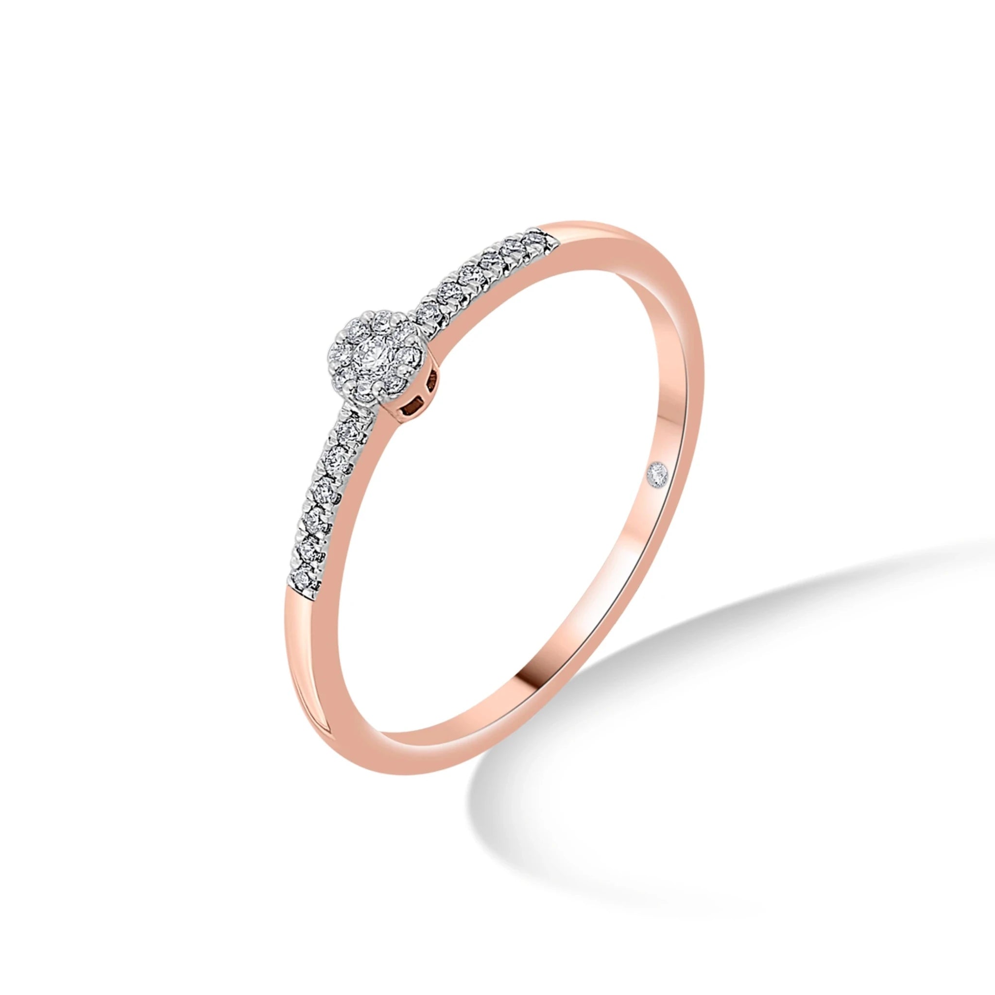 Celestial Halo Whisper Ring - Zen Diamond India