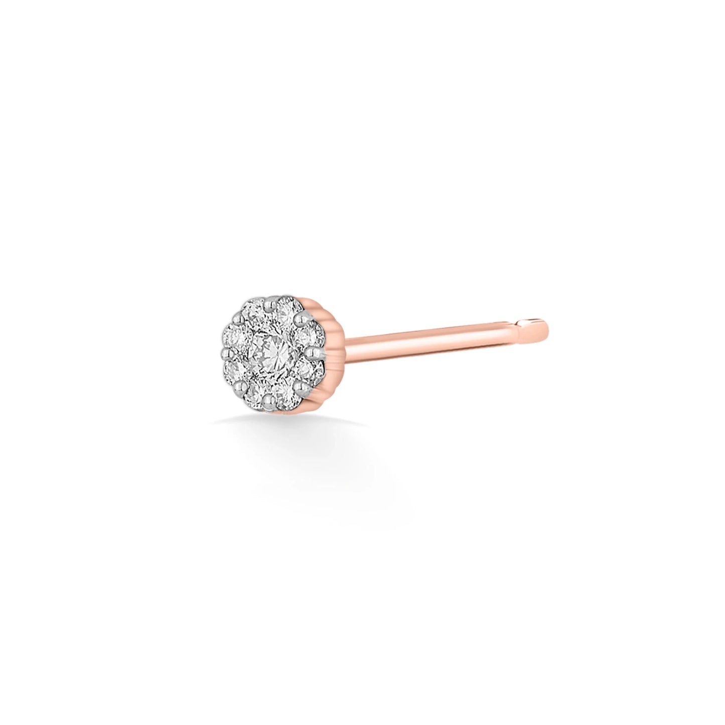 Deck Up Small Round Cluster Studs - Zen Diamond India