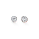 Deck Up Medium Round Cluster Studs - Zen Diamond India
