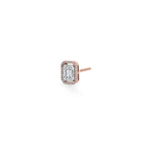 Signature Extra Small Emerald Pave Solitaire Earrings - Zen Diamond India
