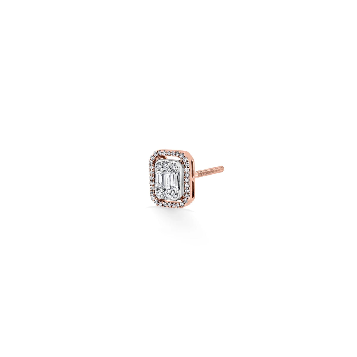 Signature Extra Small Emerald Pave Solitaire Earrings - Zen Diamond India