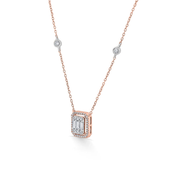 Signature Extra Small Emerald Pave Solitaire Pendant - Zen Diamond India
