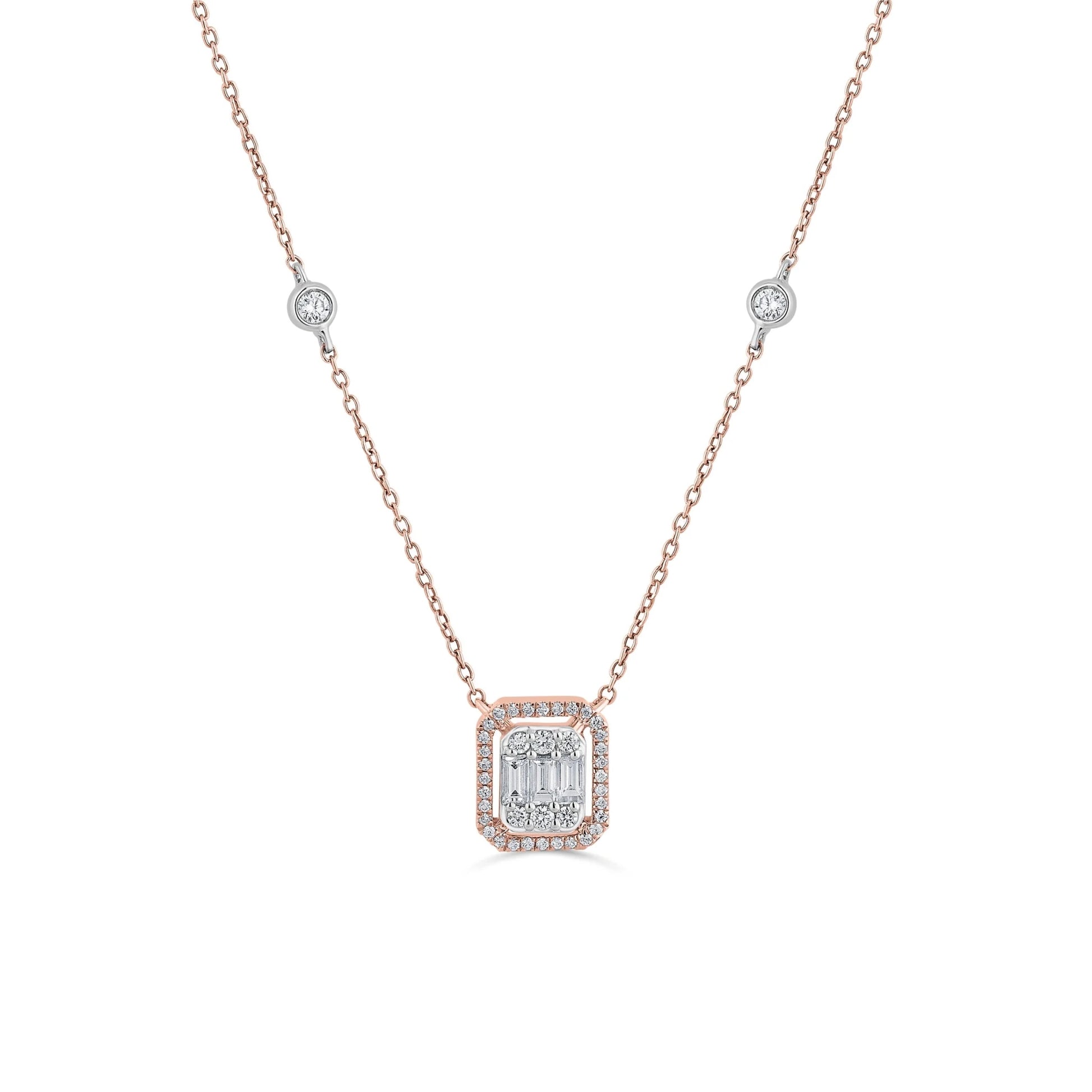 Signature Extra Small Emerald Pave Solitaire Pendant - Zen Diamond India