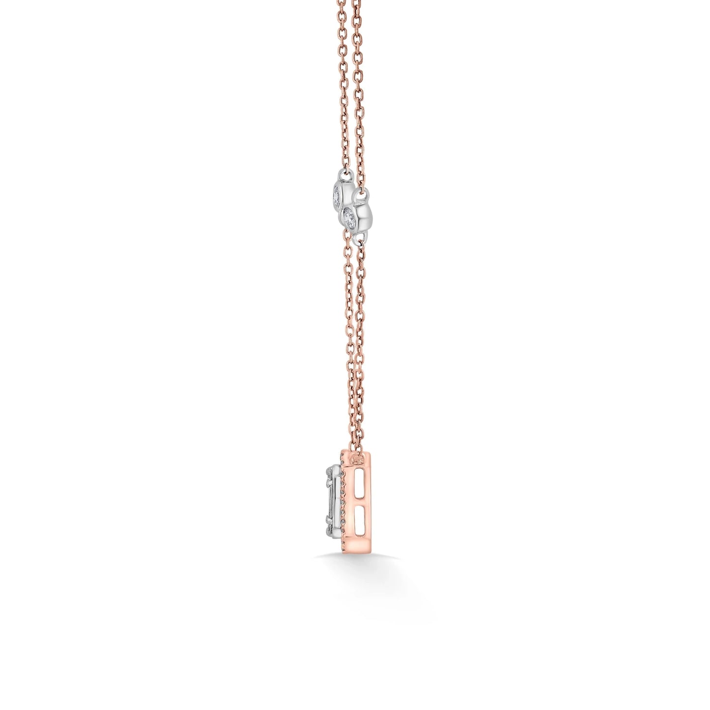 Signature Extra Small Emerald Pave Solitaire Pendant - Zen Diamond India