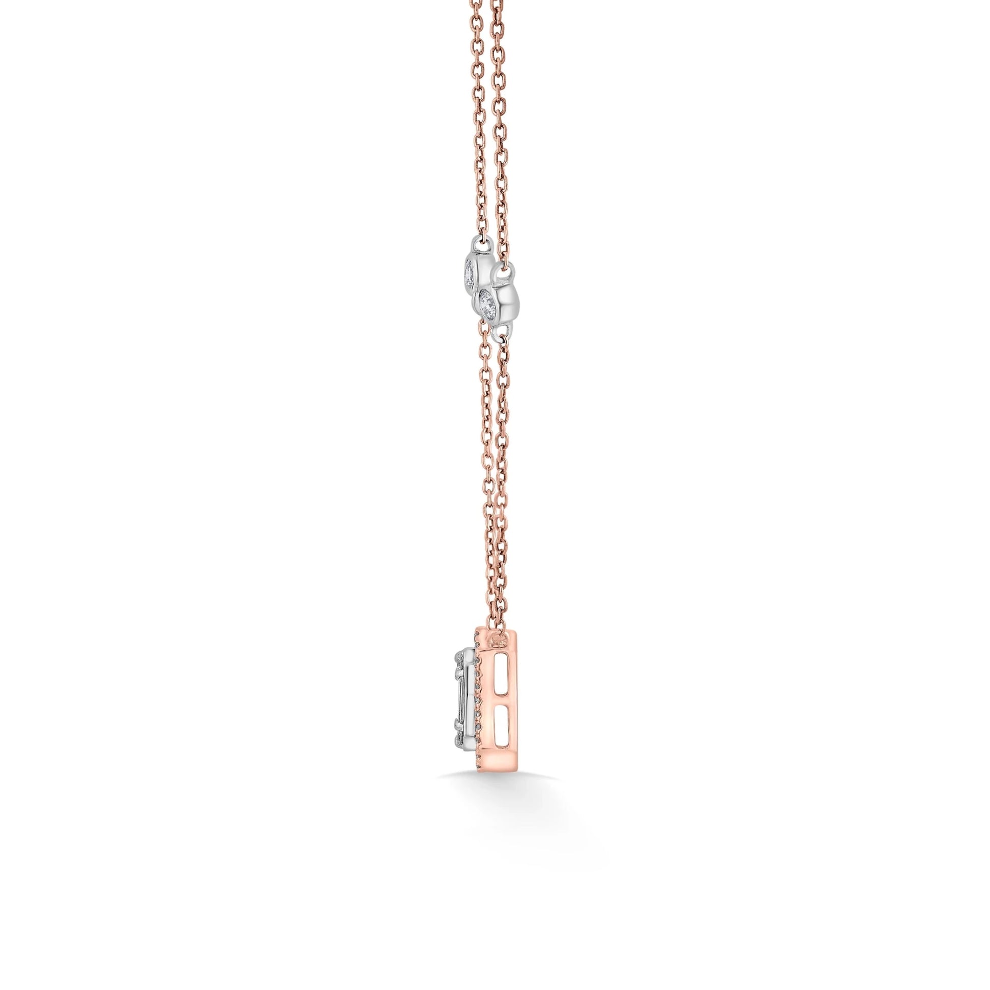 Signature Extra Small Emerald Pave Solitaire Pendant - Zen Diamond India