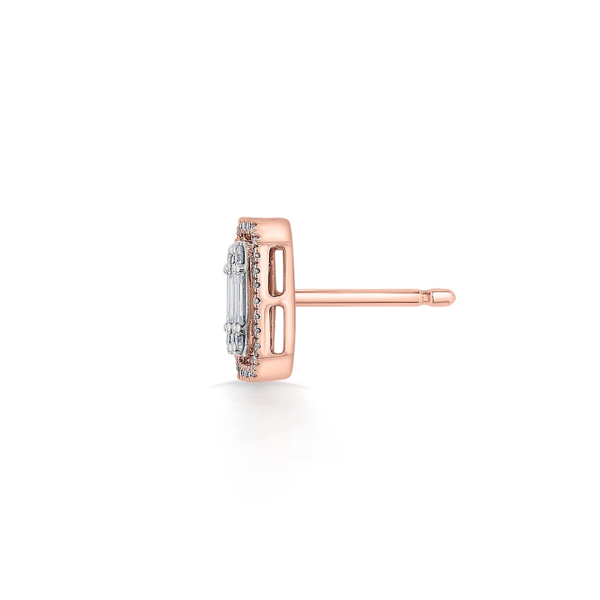 Signature Small Emerald Pave Solitaire Earrings - Zen Diamond India