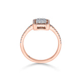 Signature Small Emerald Pave Solitaire Ring - Zen Diamond India