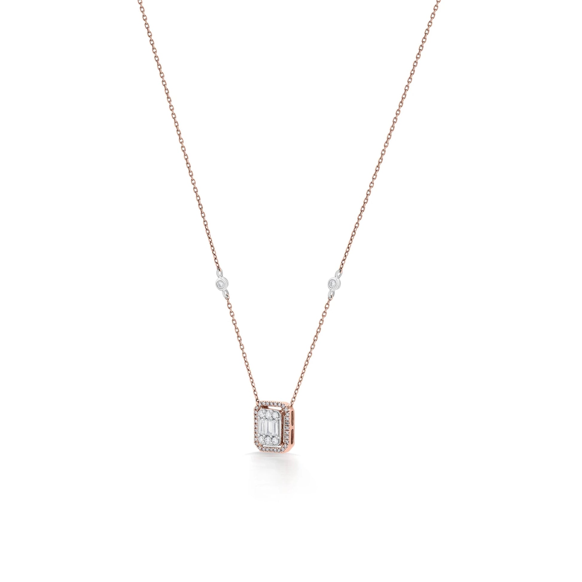 Signature Small Emerald Pave Solitaire Pendant - Zen Diamond India