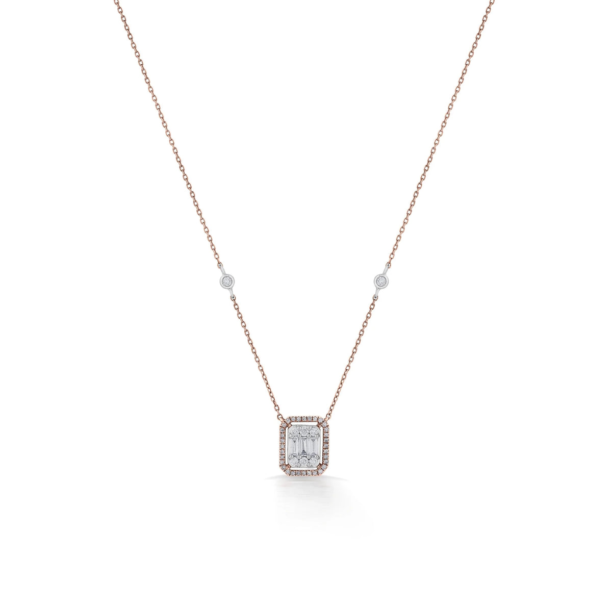 Signature Small Emerald Pave Solitaire Pendant - Zen Diamond India
