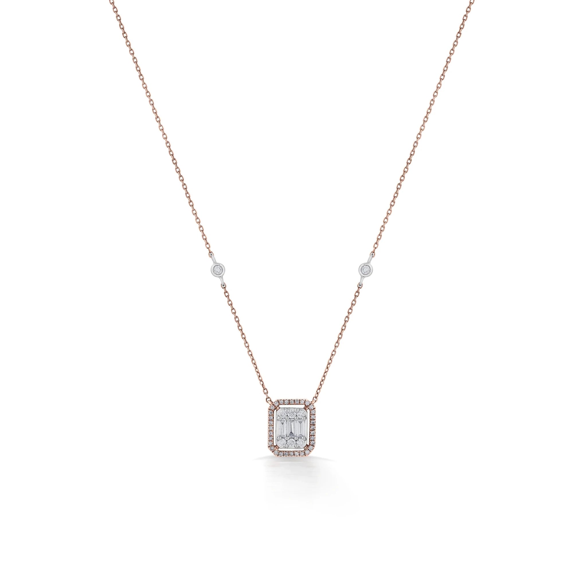 Signature Small Emerald Pave Solitaire Pendant - Zen Diamond India