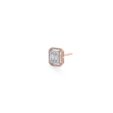 Signature Medium Emerald Pave Solitaire Earrings - Zen Diamond India