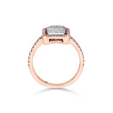 Signature Medium Emerald Pave Solitaire Ring - Zen Diamond India