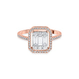 Signature Large Emerald Pave Solitaire Ring - Zen Diamond India