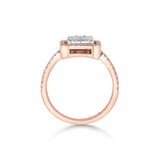 Signature Large Emerald Pave Solitaire Ring - Zen Diamond India