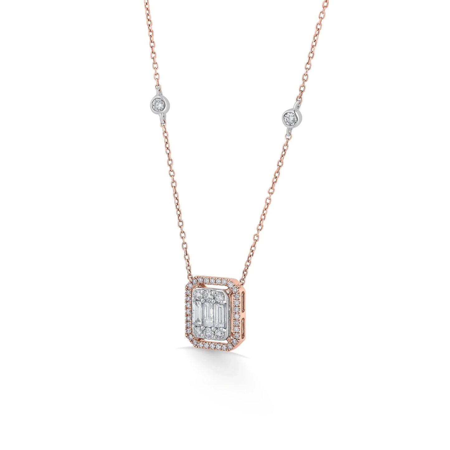 Emerald Radiance Halo Pendant - Zen Diamond India