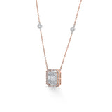 Emerald Radiance Halo Pendant - Zen Diamond India