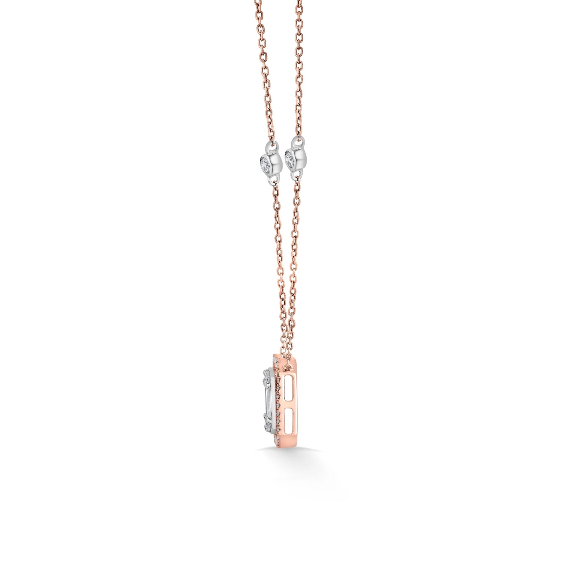 Signature Extra Small Marquise Pave Solitaire Pendant - Zen Diamond India