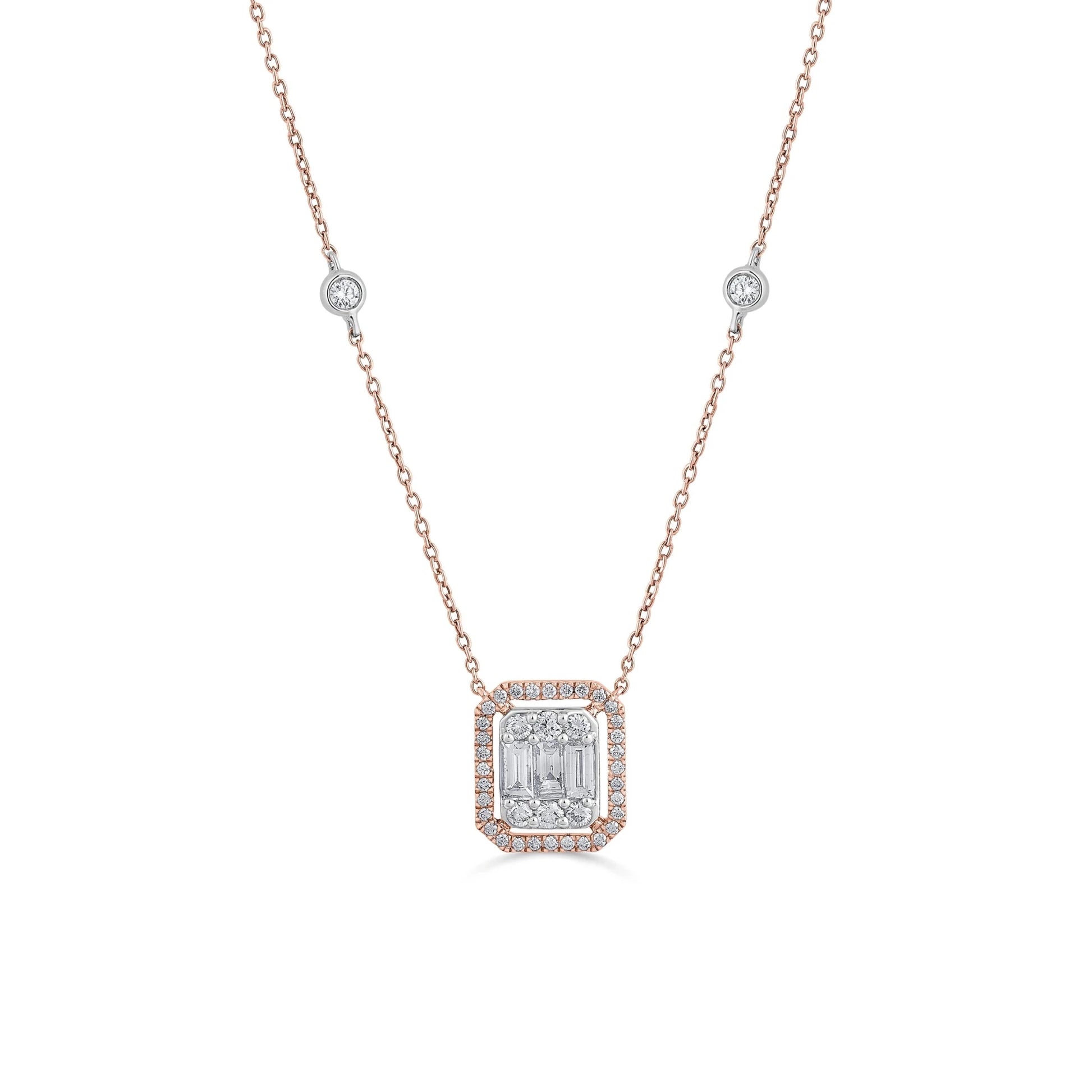 Emerald Radiance Halo Pendant - Zen Diamond India
