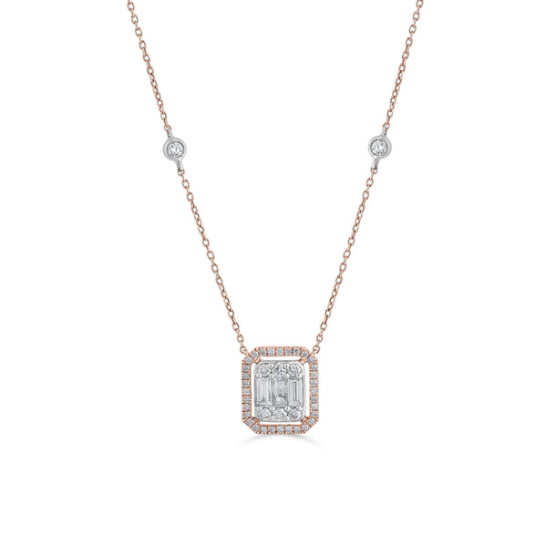 Emerald Radiance Halo Pendant - Zen Diamond India
